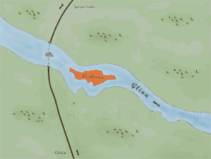 Celovec: otok Cvelovec na reki Glini