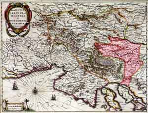 Karta Krasa, Kranjske dežele, Istre in Vendske marke, 1589 Mercator