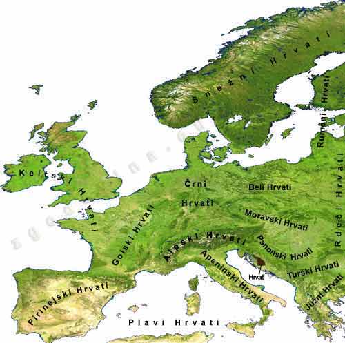 hrvati vse povsod, hrvaška samopodoba, beli, keltski, pirenejski, plavi, golski, črni, panonski, turški, južni, apeninski, snežni, rumeni, rdeči, moravski