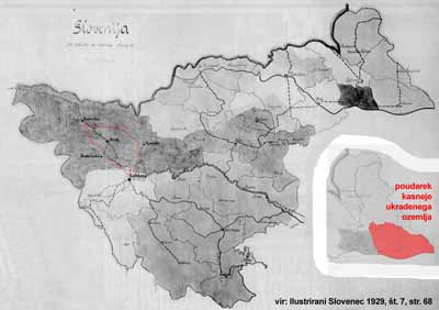Slovene territory Medmurje, Čakovec, Kotoriba, Štrigova snatched out from Slovenes and 1929 annexed to Croatia; Slovensko ozemlje Medmurje, Čakovec, Kotoriba, Štrigova 1929 izpuljeno Slovencem in priključeno Hrvaški