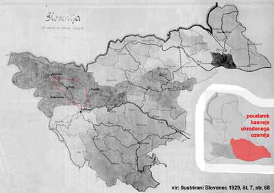 Slovene territory Medmurje, Čakovec, Kotoriba, Štrigova snatched out from Slovenes and 1929 annexed to Croatia; Slovensko ozemlje Medmurje, Čakovec, Kotoriba, Štrigova 1929 izpuljeno Slovencem in priključeno Hrvaški