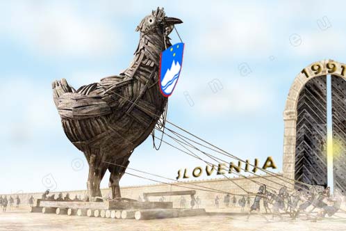 Trojanska kura, 1991, komunisti, levičarji, slovenska osamosvojitev, Slovenija