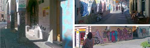 grafiti, trubarjeva ulica Lublana, liberalizem, psiho-drhal, vandalizem, gospodarska škoda