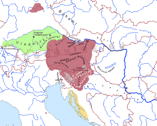 Some names Sloveni / Slovenia based on writen sources, Nekatera imena Sloveni / Slovenija na podlagi pisnih virov