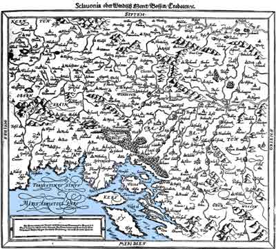 Karta Sklavonije (Slovenije), Vendi, 1549, A. Hirschvogel