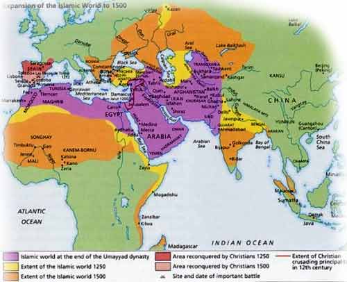 Širitev Islama v Evropi, Afriki in Aziji